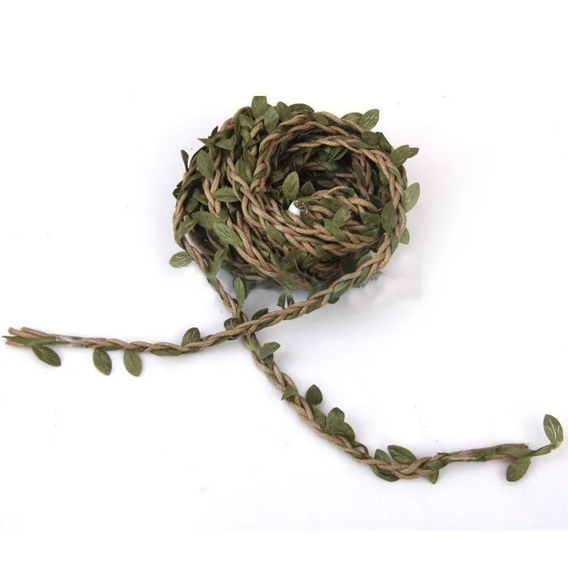 Details about  / FJ BL/_ 10m Artificial Vine Leaf String Wreath Ribbon Craft Wedding Garland Deco